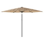 vidaXL Umbrelă soare de grădină cu stâlp din oțel, maro 288x288x225 cm vidaXL Umbrelă soare de grădină cu stâlp din oțel, maro 288x288x225 cm