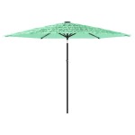vidaXL Umbrelă soare de grădină cu stâlp din oțel verde 288x288x225 cm