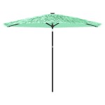 vidaXL Umbrelă soare de grădină cu stâlp din oțel verde 288x288x225 cm