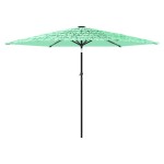 vidaXL Umbrelă soare de grădină cu stâlp din oțel verde 288x288x225 cm