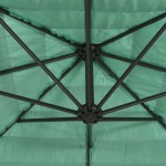 vidaXL Umbrelă soare de grădină cu stâlp din oțel verde 288x288x225 cm