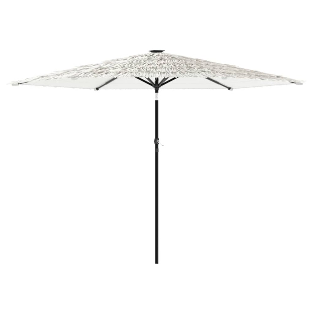 vidaXL Umbrelă soare de grădină stâlp din oțel, alb 288x288x225cm