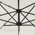 vidaXL Umbrelă soare de grădină stâlp din oțel, alb 288x288x225cm vidaXL Umbrelă soare de grădină stâlp din oțel, alb 288x288x225cm