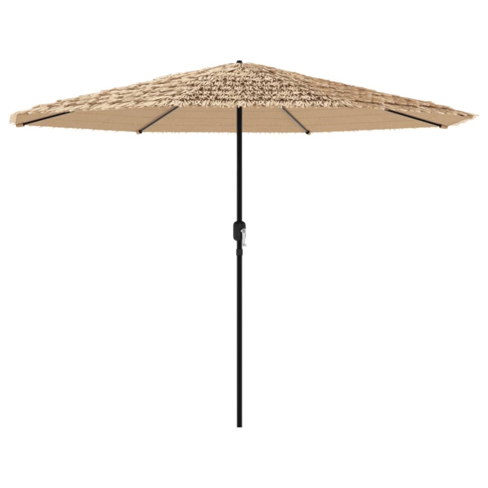 vidaXL Umbrelă soare de grădină cu stâlp din oțel, maro 324x324x247 cm