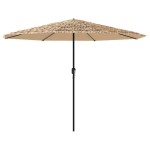 vidaXL Umbrelă soare de grădină cu stâlp din oțel, maro 324x324x247 cm vidaXL Umbrelă soare de grădină cu stâlp din oțel, maro 324x324x247 cm