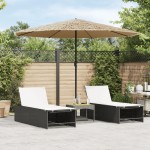 vidaXL Umbrelă soare de grădină cu stâlp din oțel, maro 324x324x247 cm vidaXL Umbrelă soare de grădină cu stâlp din oțel, maro 324x324x247 cm