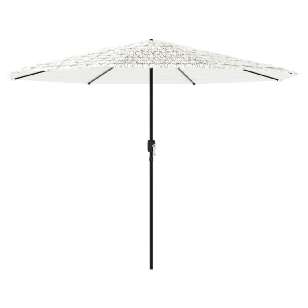 vidaXL Umbrelă soare de grădină stâlp din oțel, alb 324x324x247 cm