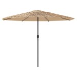 vidaXL Umbrelă soare de grădină cu stâlp din oțel, maro 388x388x248 cm vidaXL Umbrelă soare de grădină cu stâlp din oțel, maro 388x388x248 cm