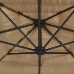 vidaXL Umbrelă soare de grădină cu stâlp din oțel, maro 388x388x248 cm vidaXL Umbrelă soare de grădină cu stâlp din oțel, maro 388x388x248 cm