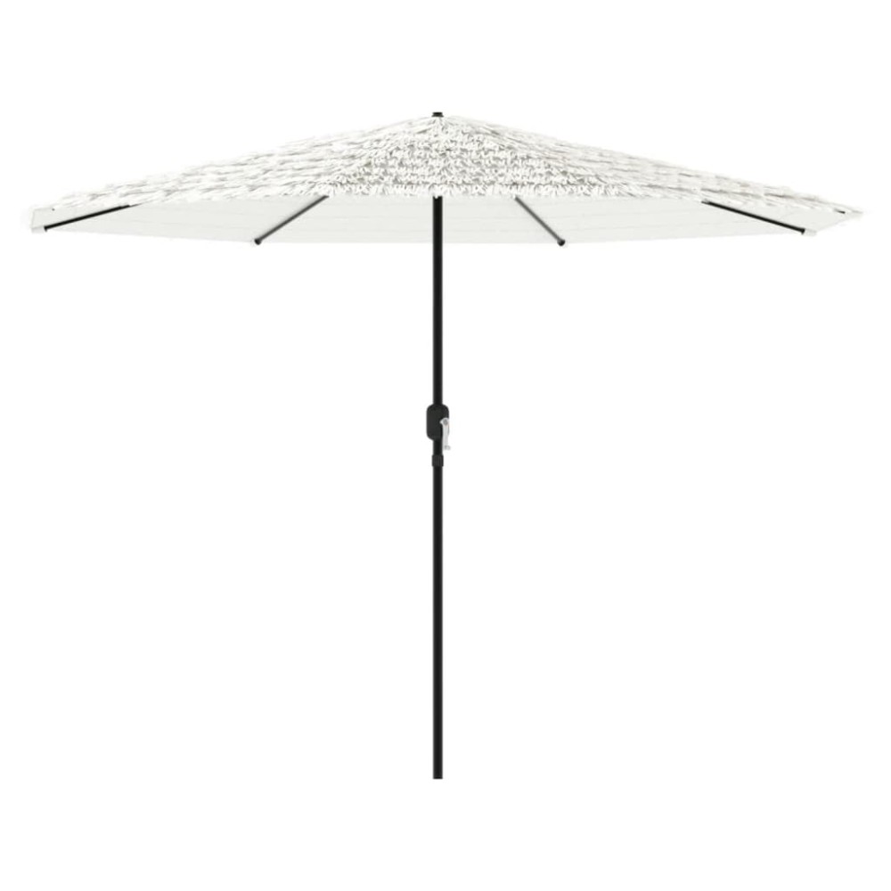 vidaXL Umbrelă soare de grădină stâlp din oțel, alb 388x388x248 cm