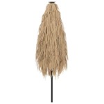 vidaXL Umbrelă soare de grădină cu stâlp din oțel, maro 223x223x213 cm