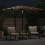 vidaXL Umbrelă soare de grădină cu stâlp din oțel, maro 268x268x226 cm vidaXL Umbrelă soare de grădină cu stâlp din oțel, maro 268x268x226 cm