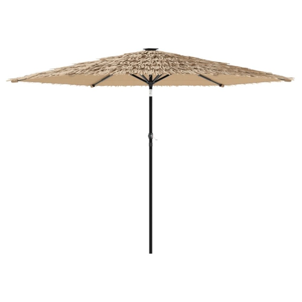 vidaXL Umbrelă soare de grădină cu stâlp din oțel, maro 288x288x225 cm