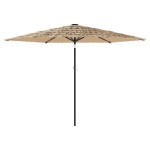 vidaXL Umbrelă soare de grădină cu stâlp din oțel, maro 288x288x225 cm vidaXL Umbrelă soare de grădină cu stâlp din oțel, maro 288x288x225 cm