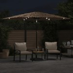vidaXL Umbrelă soare de grădină cu stâlp din oțel, maro 288x288x225 cm vidaXL Umbrelă soare de grădină cu stâlp din oțel, maro 288x288x225 cm