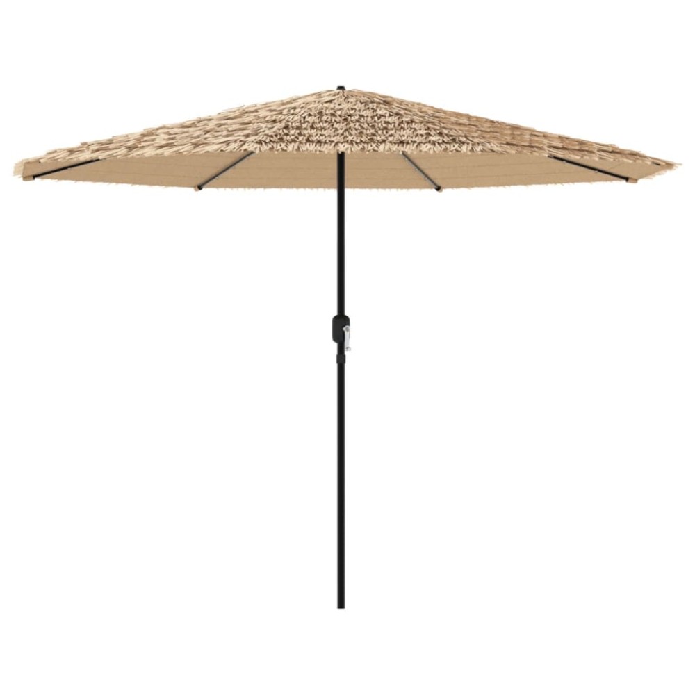 vidaXL Umbrelă soare de grădină cu stâlp din oțel, maro 324x324x247 cm