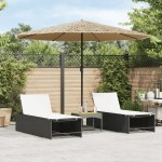 vidaXL Umbrelă soare de grădină cu stâlp din oțel, maro 324x324x247 cm vidaXL Umbrelă soare de grădină cu stâlp din oțel, maro 324x324x247 cm