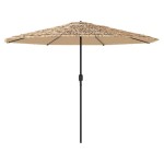 vidaXL Umbrelă soare de grădină cu stâlp din oțel, maro 324x324x247 cm vidaXL Umbrelă soare de grădină cu stâlp din oțel, maro 324x324x247 cm