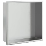 vidaXL Nișă de duș, argintiu periat, 32x32x9 cm, oțel inoxidabil vidaXL Nișă de duș, argintiu periat, 32x32x9 cm, oțel inoxidabil