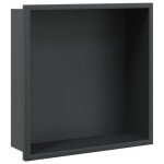 vidaXL Nișă de duș, negru mat, 32x32x9 cm, oțel inoxidabil vidaXL Nișă de duș, negru mat, 32x32x9 cm, oțel inoxidabil