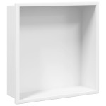 vidaXL Nișă de duș, alb mat, 32x32x9 cm, oțel inoxidabil vidaXL Nișă de duș, alb mat, 32x32x9 cm, oțel inoxidabil