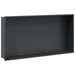 vidaXL Nișă de duș, negru mat, 62x32x9 cm, oțel inoxidabil vidaXL Nișă de duș, negru mat, 62x32x9 cm, oțel inoxidabil