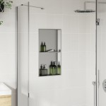 vidaXL Nișă de duș, argintiu periat, 32x62x9 cm, oțel inoxidabil vidaXL Nișă de duș, argintiu periat, 32x62x9 cm, oțel inoxidabil
