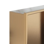 vidaXL Nișă de duș, auriu periat, 32x62x9 cm, oțel inoxidabil vidaXL Nișă de duș, auriu periat, 32x62x9 cm, oțel inoxidabil
