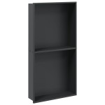 vidaXL Nișă de duș, negru mat, 32x62x9 cm, oțel inoxidabil vidaXL Nișă de duș, negru mat, 32x62x9 cm, oțel inoxidabil