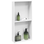 vidaXL Nișă de duș, alb mat, 32x62x9 cm, oțel inoxidabil vidaXL Nișă de duș, alb mat, 32x62x9 cm, oțel inoxidabil