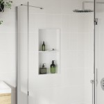 vidaXL Nișă de duș, alb mat, 32x62x9 cm, oțel inoxidabil vidaXL Nișă de duș, alb mat, 32x62x9 cm, oțel inoxidabil