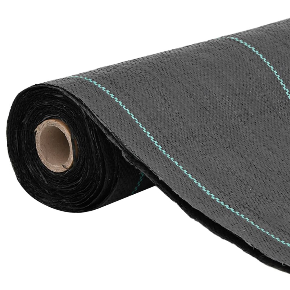 vidaXL Membrană antiburuieni, negru, 0,5x10 m, PP