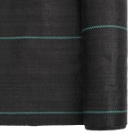 vidaXL Membrană antiburuieni, negru, 0,5x10 m, PP
