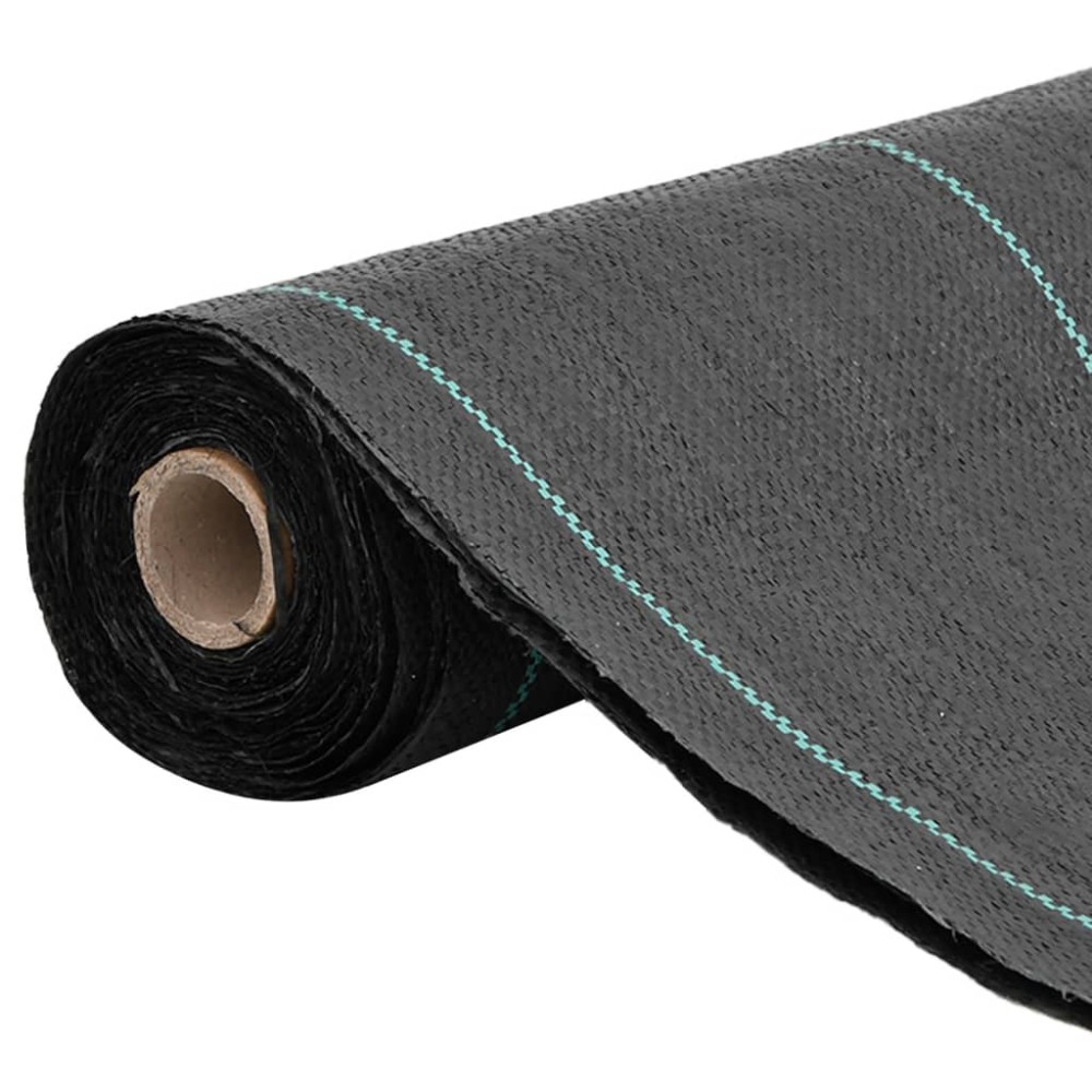 vidaXL Membrană antiburuieni, negru, 1,5x50 m, PP