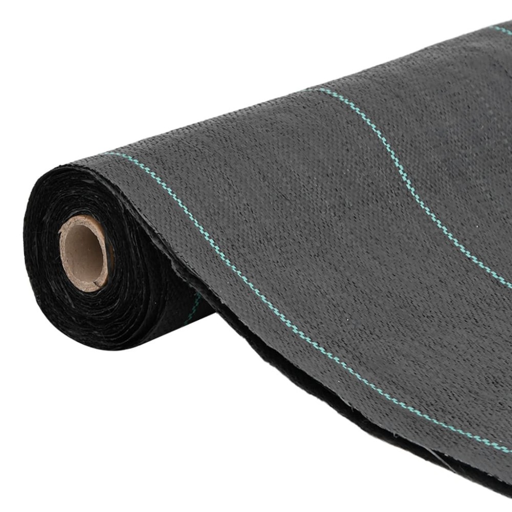 vidaXL Membrană antiburuieni, negru, 0,5x150 m, PP