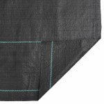 vidaXL Membrană antiburuieni, negru, 1,5x50 m, PP