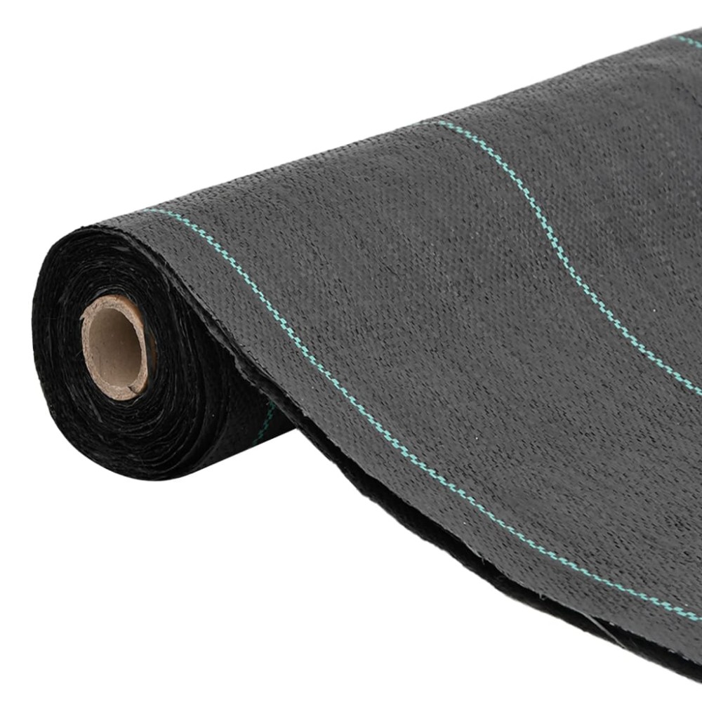 vidaXL Membrană antiburuieni, negru, 1,5x150 m, PP