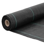 vidaXL Membrană antiburuieni, negru, 1,5x150 m, PP