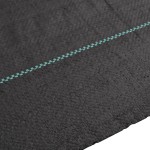 vidaXL Membrană antiburuieni, negru, 2x25 m, PP