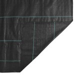 vidaXL Membrană antiburuieni, negru, 2x25 m, PP