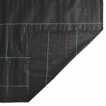 vidaXL Membrană antiburuieni, negru, 4x10 m, PP