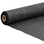 vidaXL Membrană antiburuieni, negru, 2x100 m, PP
