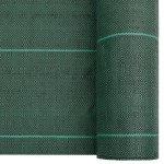 vidaXL Membrană antiburuieni, verde, 1,5x100 m, PP