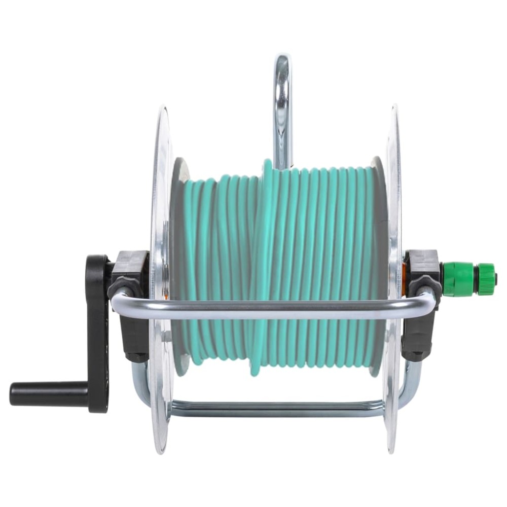 vidaXL Tambur de perete pentru furtun de 50 m 1/2" sau 35 m 3/4", oțel