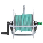 vidaXL Tambur de perete pentru furtun de 50 m 1/2" sau 35 m 3/4", oțel
