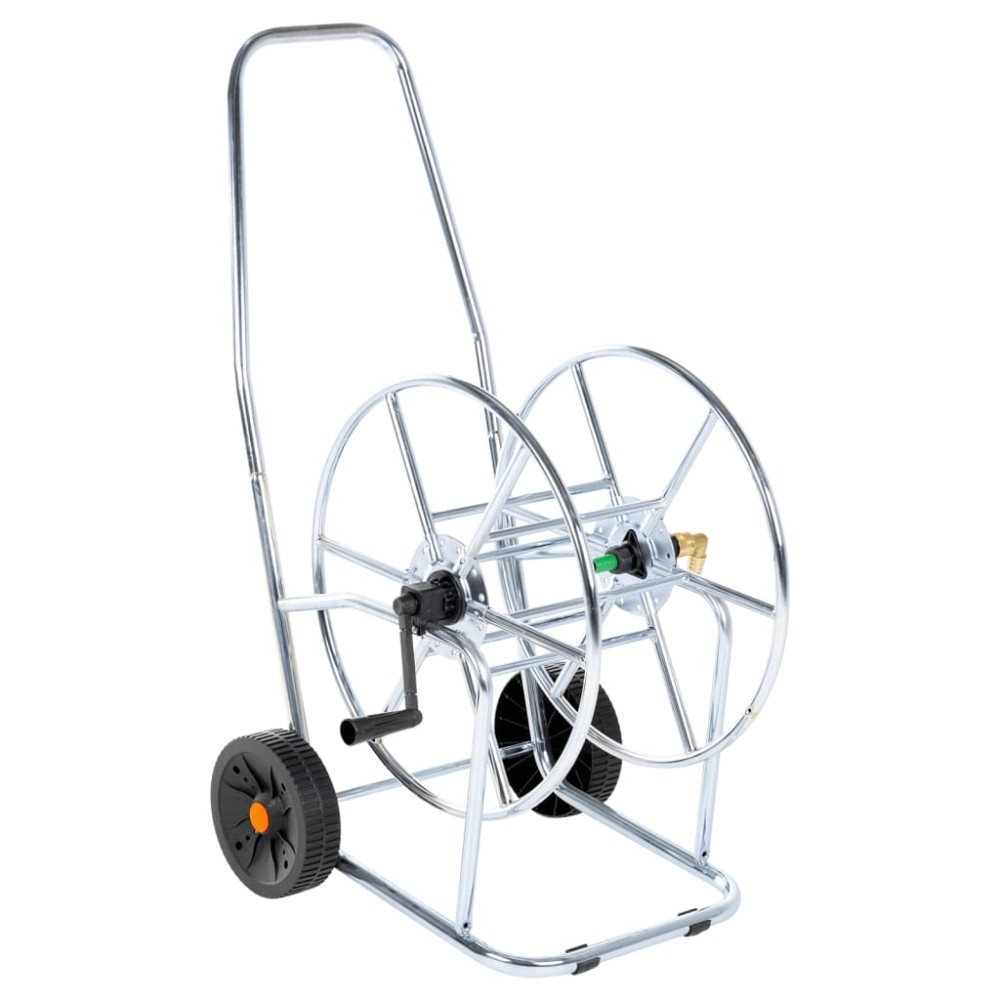 vidaXL Cărucior cu tambur pentru furtun de 80 m 4/2", oțel