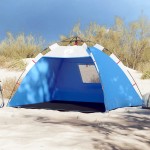 vidaXL Cort camping 2 persoane albastru azur impermeabil setare rapidă vidaXL Cort camping 2 persoane albastru azur impermeabil setare rapidă