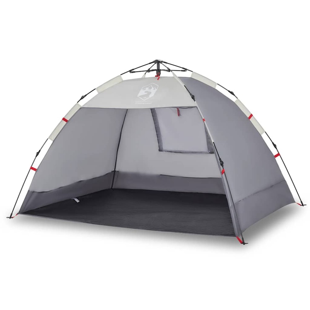 vidaXL Cort camping 2 persoane gri impermeabil setare rapidă
