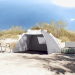 vidaXL Cort camping 2 persoane gri impermeabil setare rapidă vidaXL Cort camping 2 persoane gri impermeabil setare rapidă