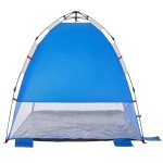 vidaXL Cort camping 2 persoane albastru azur impermeabil setare rapidă vidaXL Cort camping 2 persoane albastru azur impermeabil setare rapidă